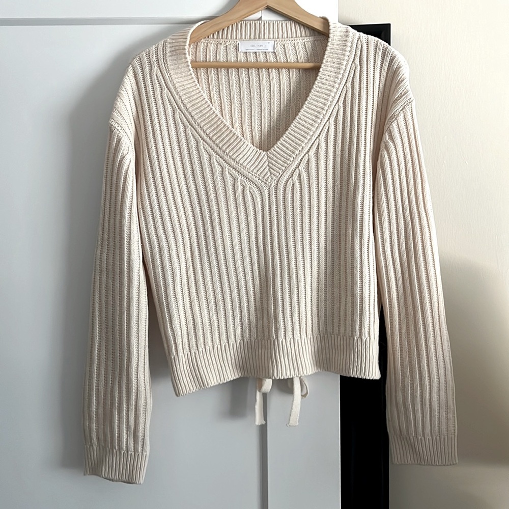 Oak + Fort Tie Back Sweater